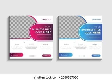Creative business marketing webinar  social media post template