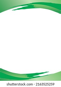 Creative business minimalist green upper and lower border poster vector background