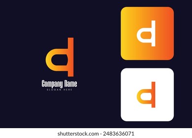 Plantilla de diseño de logotipo de letra inicial D moderna de negocios creativos
