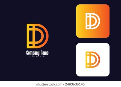 Creative Business Modern Initial Letter D Logo design template
