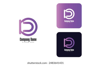 Creative Business Modern Initial Letter D Logo design template

