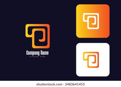 Plantilla de diseño de logotipo de letra inicial D moderna de negocios creativos
