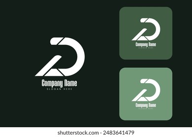 Plantilla de diseño de logotipo de letra inicial D moderna de negocios creativos
