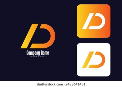 Creative Business Modern Initial Letter D Logo design template
