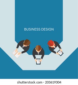 Creative Business and Office Conceptual Vector Design