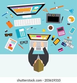 Creative Business and Office Conceptual Vector Design