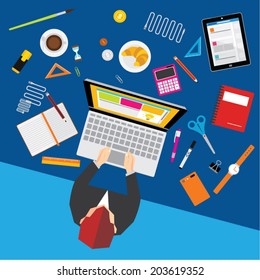 Creative Business and Office Conceptual Vector Design