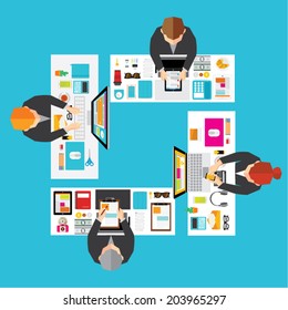 Creative Business and Office Conceptual Vector Design