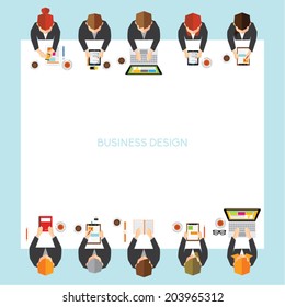 Creative Business and Office Conceptual Vector Design