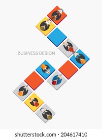 Creative Business and Office Conceptual Vector Design