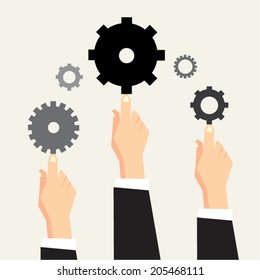 Creative Business and Office Conceptual Vector Design 