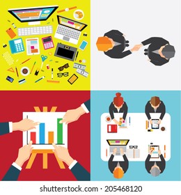 Creative Business and Office Conceptual Vector Design 