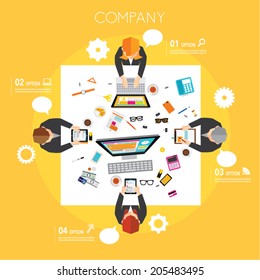 Creative Business and Office Conceptual Vector Design