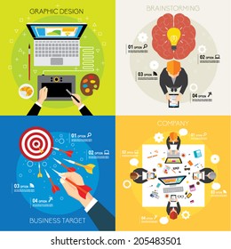 Creative Business and Office Conceptual Vector Design