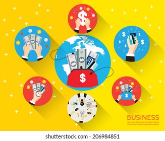 Creative Business and Office Conceptual Vector Design