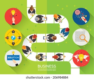 Creative Business and Office Conceptual Vector Design