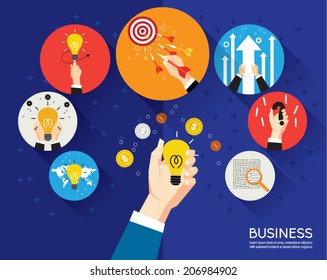 Creative Business and Office Conceptual Vector Design