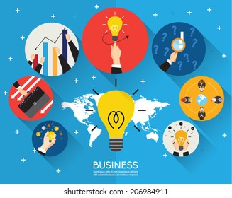Creative Business and Office Conceptual Vector Design