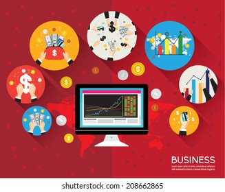 Creative Business and Office Conceptual Vector Design