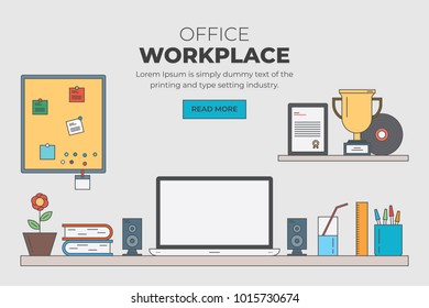 creative business office workplace vector