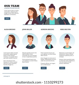 Creative business people, business outsourcing, teamwork vector concept with flat cartoon characters. Illustration of corporate coworker partner team