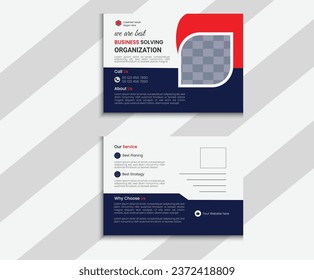 Creative business post card design.