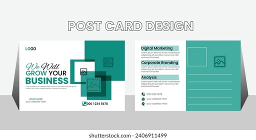 creative business post card design template.