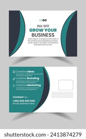 creative business post card design and minimal layout personal professional premium vector design