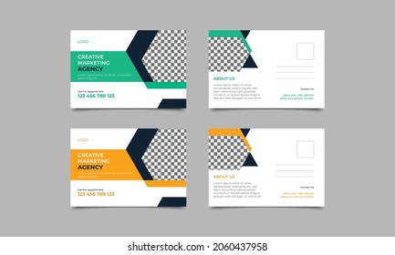 Design-Vorlage für kreative Visitenkarten. Digital Marketing Agency Postcard Design Template.eps