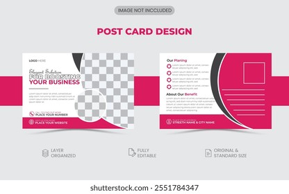 Plantilla creativa del diseño de la postal del negocio.