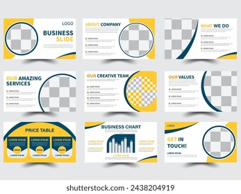 Creative business PowerPoint presentation slides template design. Use for modern keynote presentation background,