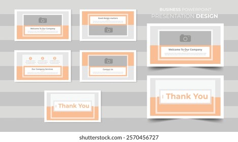 Creative business PowerPoint presentation slides template design. template presentation design and page layout design for brochure ,book , magazine, annual report.