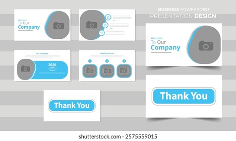 Creative business PowerPoint presentation slides template design. Presentation templates, corporate. Elements of infographics for presentation templates. Annual report, book cover, brochure design.