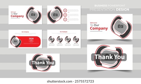 Creative business PowerPoint presentation slides template design. Presentation templates, corporate. Elements of infographics for presentation templates. Annual report, book cover, brochure design.