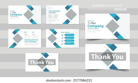 Creative business PowerPoint presentation slides template design. Presentation templates, corporate. Elements of infographics for presentation templates. Annual report, book cover, brochure design.