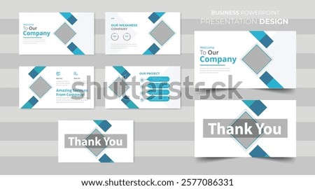 Creative business PowerPoint presentation slides template design. Presentation templates, corporate. Elements of infographics for presentation templates. Annual report, book cover, brochure design.