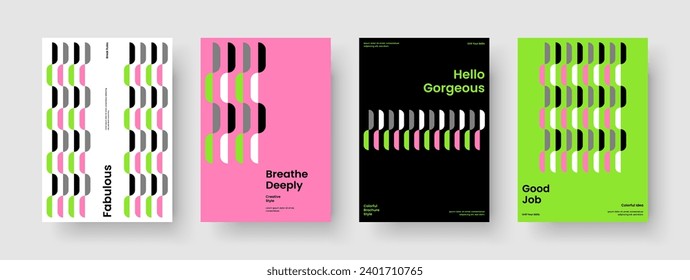 Kreatives Präsentationsdesign für Unternehmen. Abstraktes Bannerlayout. Vorlage für geometrische Berichte. Broschüre. Flyer. Poster. Hintergrund. Buchcover. Portfolio. Notebook. Packungsbeilage beachten. Journal. Handbrief. Magazin