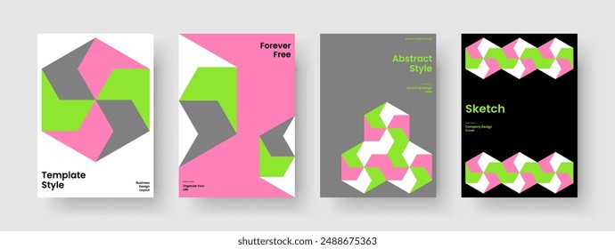 Diseño de presentación de negocios creativos. Plantilla de folleto aislada. Diseño de póster moderno. Volante. Anuncio. Antecedentes. Informe. Portada del libro. Boletín informativo. Revista. Publicidad. Catálogo. Folleto