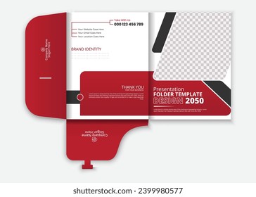 Creative business presentation folder design template.