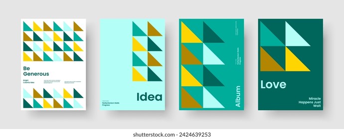 Diseño de presentación empresarial creativa. Diseño de informe geométrico. Plantilla de portada de libro abstracto. Antecedentes. Volante. Folleto. Cartel. Pancarta. Catálogo. Boletín informativo. Handbill. Identidad de marca. Cartera