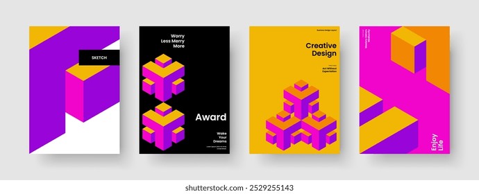 Diseño de presentación de negocios creativos. Diseño de póster aislado. Plantilla de Anuncio geométrica. Volante. Folleto. Antecedentes. Informe. Portada de libro. Folleto. Revista. Identidad de marca. Diario. Manual