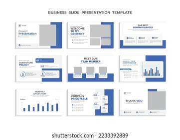 Creative business presentation slide template design set