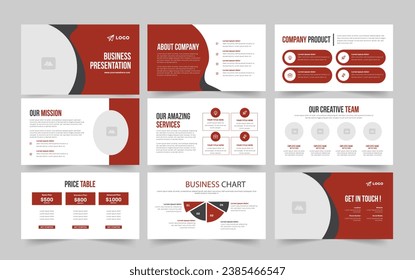 Creative business presentation slide template design.