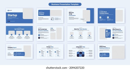 Creative business presentation slides template design. Use for modern presentation background, brochure design, web slider, landing page, annual report, company profile