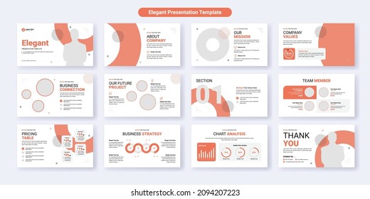 Creative business presentation slides template design. Use for modern presentation background, brochure design, web slider, landing page, annual report, company profile