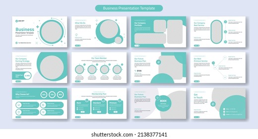 Creative business presentation slides template design. Use for modern presentation background, brochure design, website slider, landing page, annual report, company profile