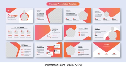 Creative business presentation slides template design. Use for modern presentation background, brochure design, website slider, landing page, annual report, company profile