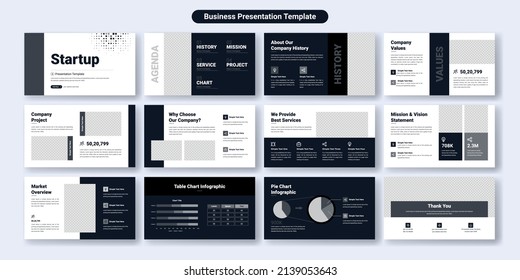 Creative business presentation slides template design. Use for modern presentation background, brochure design, website slider, landing page, annual report, company profile