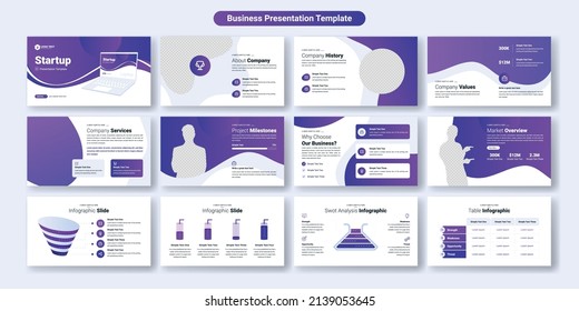 Creative business presentation slides template design. Use for modern presentation background, brochure design, website slider, landing page, annual report, company profile