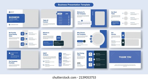 Creative business presentation slides template design. Use for modern presentation background, brochure design, website slider, landing page, annual report, company profile